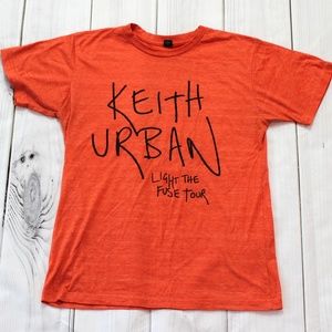 Keith Urban Red Concert T-Shirt Size Medium
